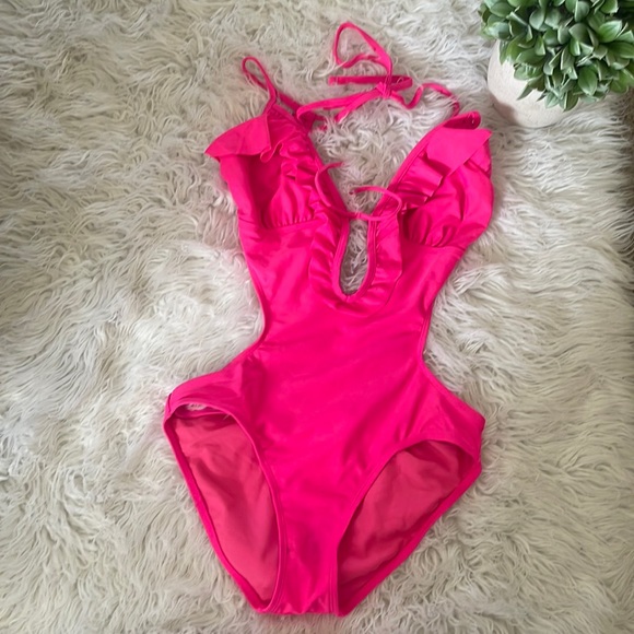 One piece Swimsuit Hot Pink - Picture 1 of 4